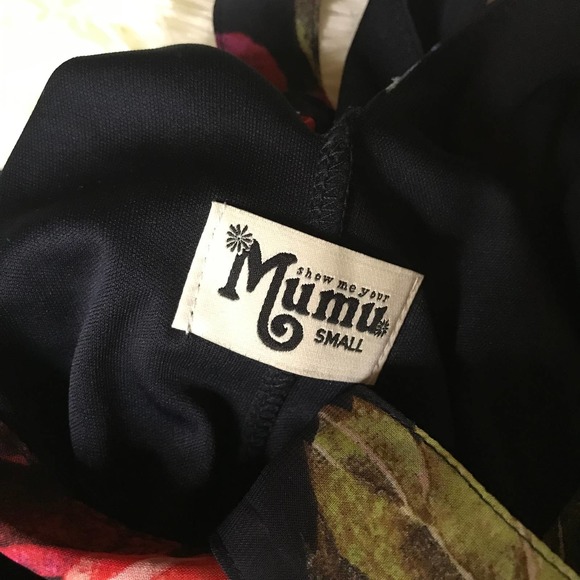 Show Me Your Mumu Womens Tess Tie Front Mini Dress Navy Floral Size Small - Picture 7 of 14